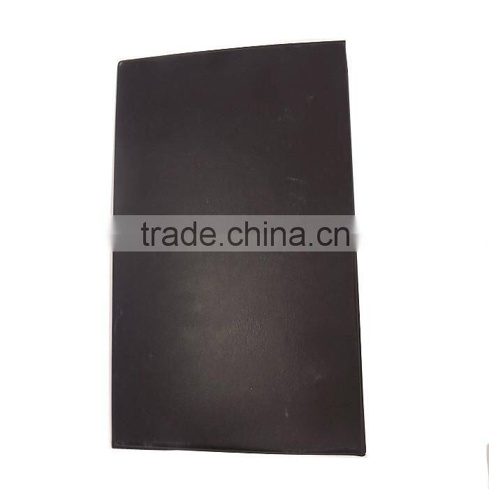 PU leather A5 embossed printing D shape 3 ring binder with name card