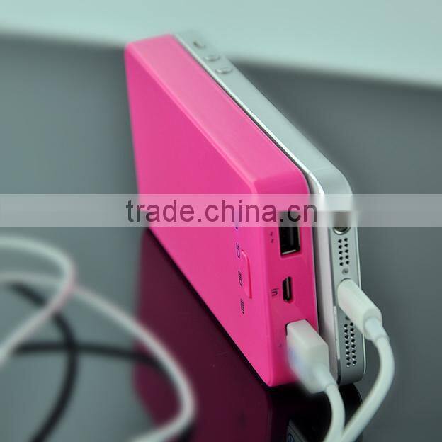 Sucker rectangle handy power bank 6000mAh universal phone charger