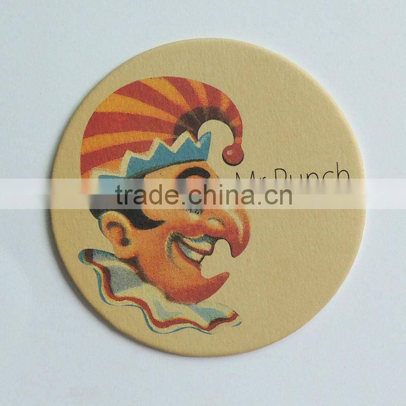 paper bar coaster, cardboard bar coaster, water absorbing cup coaster