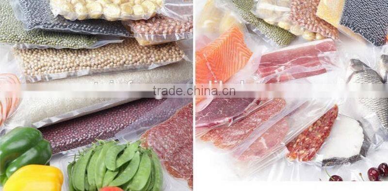 Vacuum sealed plastic frozen food packaging freezer bag