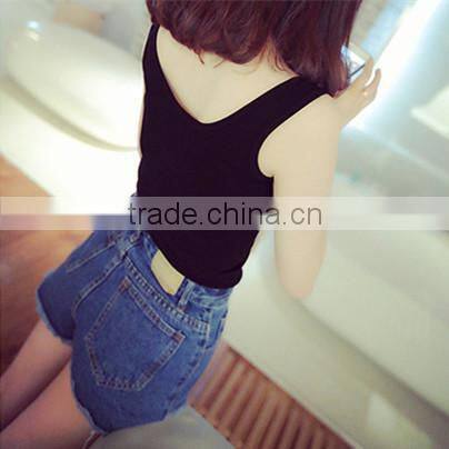 2015 summer ladies combed high quality tank top 100 cotton from garment manufactory