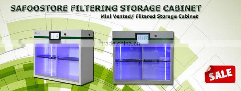 Wall or benchtop mounting filtered Storage Cabinets Purify Lab Air
