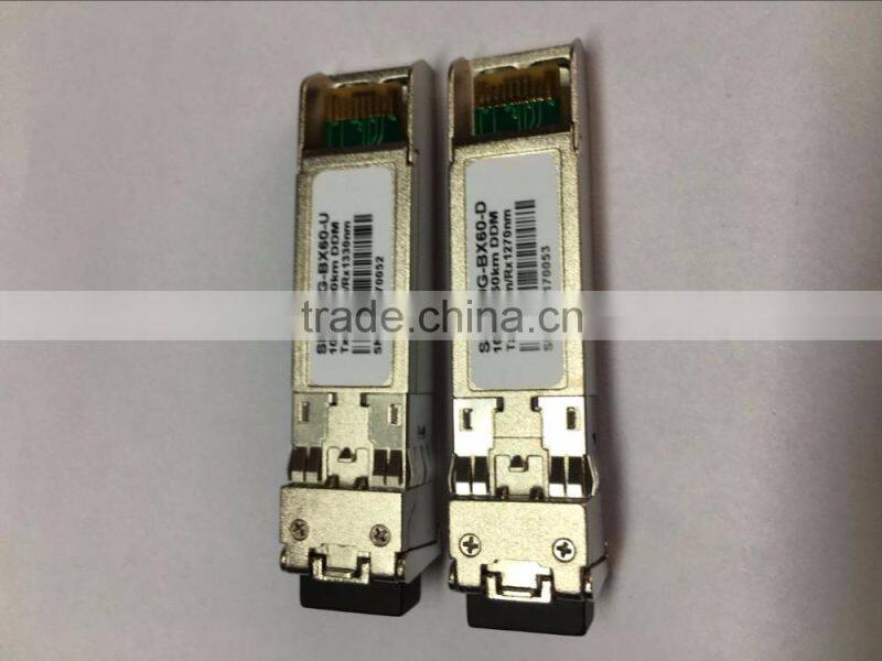 good quality 10G Base SFP+ BIDI 60km LC DDM Optical Transceiver