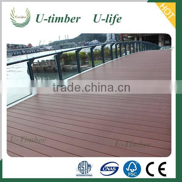 Outdoor garden balcony dining wpc flooring solar decking