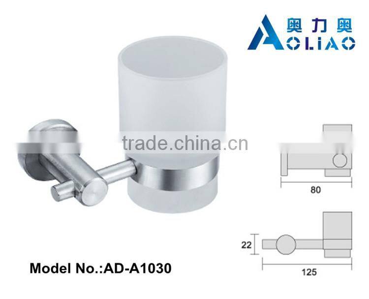 High quality Bathroom accessory stainless steel bathroom single silicone cup holder