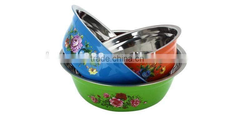 made in china wholesale stainless steel soup bowl/ colored salad bowl/ tableware