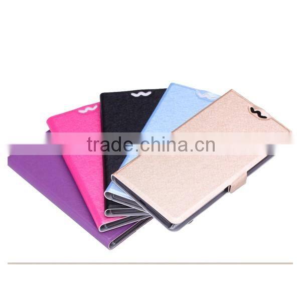 Cheap Silk line flip Leather cover case for vivo v1