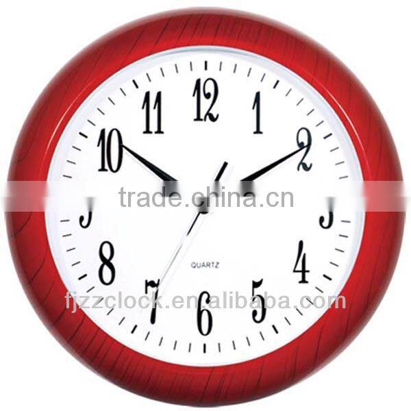 Plastic Material Wooden Color Antique Quartz Wall Clock
