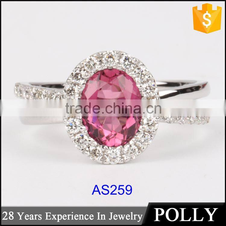18K Rose Gold Plating ring gold gemstone ring 6 gram