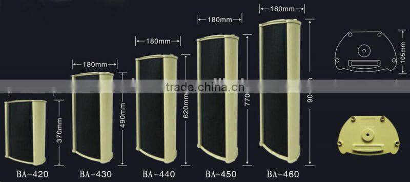 Outdoor Waterproof PA Column speaker BA-420 /BA-430 / BA-440 / BA-450 / BA-460