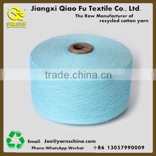 dyed recycled cotton hand knitting yarn for carpet yarn export for Russian market
