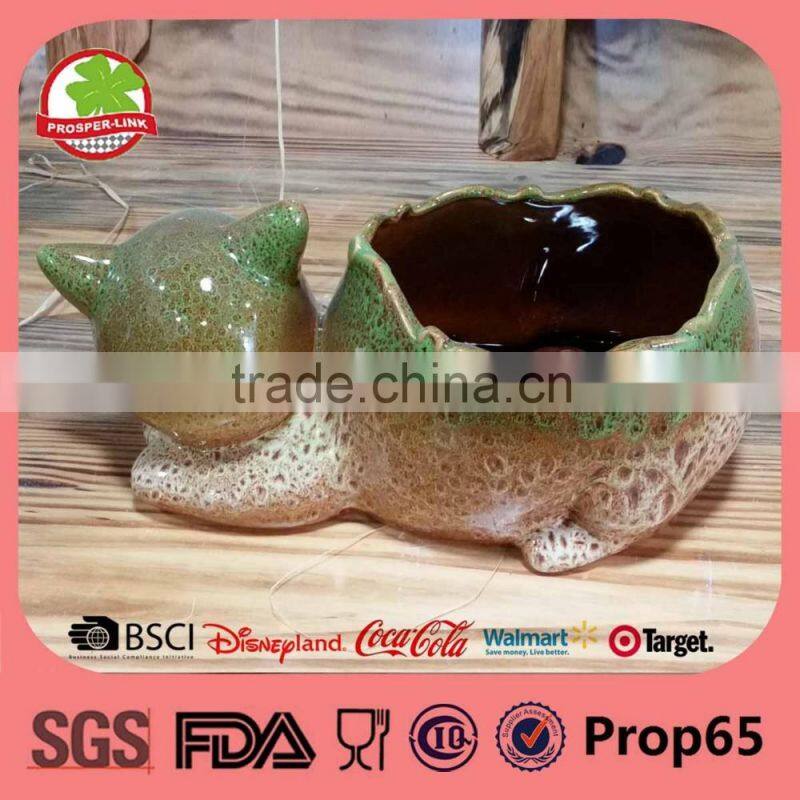 Spring Animal Ceramic Flower Pot Garden Decoration