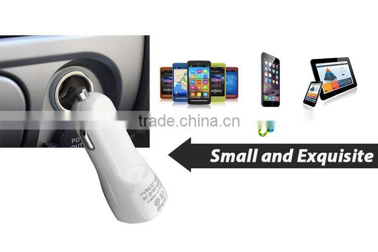 Smart car charger Cigarette car charger with 5V 2A 2 USB port