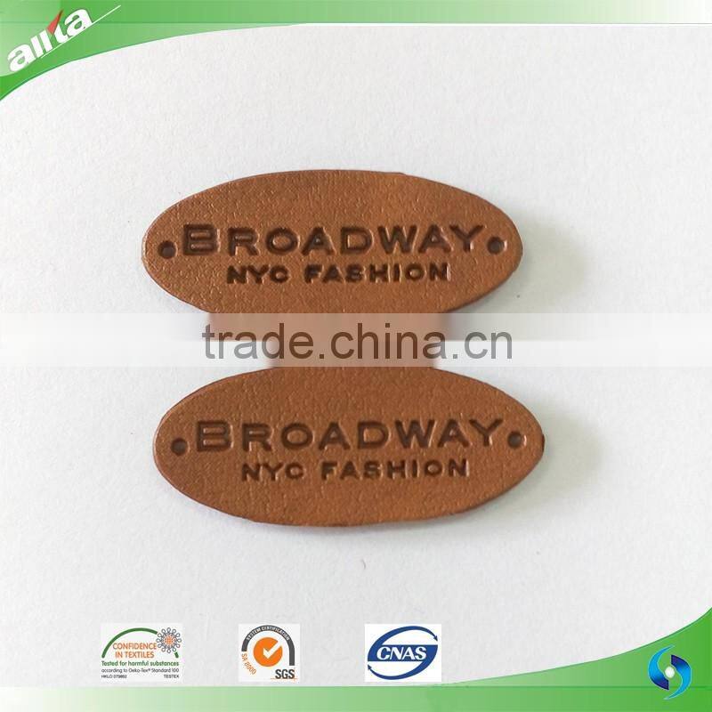 Wholesale factory direct fashion custom jeans leather label, leather patch