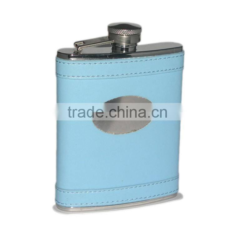 6oz novelty wooden hip flask