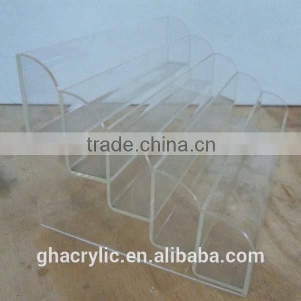 GH-RZ551 Smooth and shinning fashional design clear acrylic dispaly rack ,top grade acrylic display rack