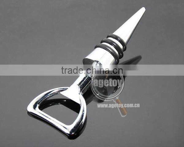 Multipurpose Beer Bottle Opener Zinc Alloy Silver Metal Craft Wine Stopper