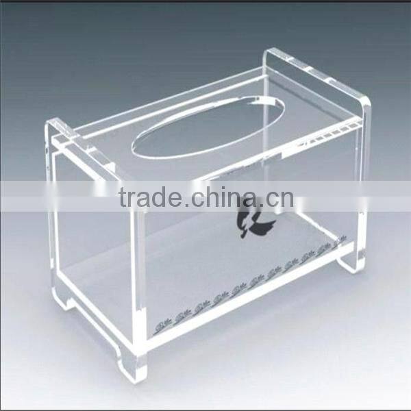 u-shaped acrylic napkin holder with drawer QCY-TB-22