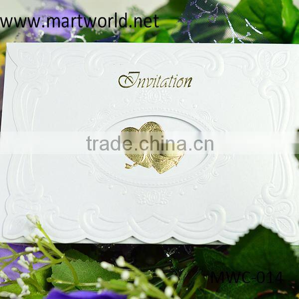 2015 europe style luxurious wedding invitation card for wholesale, classic greeting cards (MWC-014)