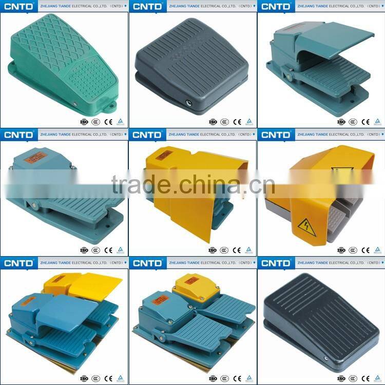 CNTD Protective Guard Push Button Pedal Aluminum Foot Switch China Supplier 15A 250Vac