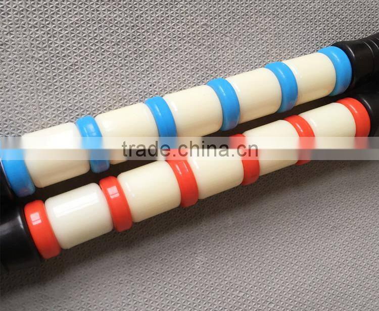 soft silicone spinning ball running muscle massage stick