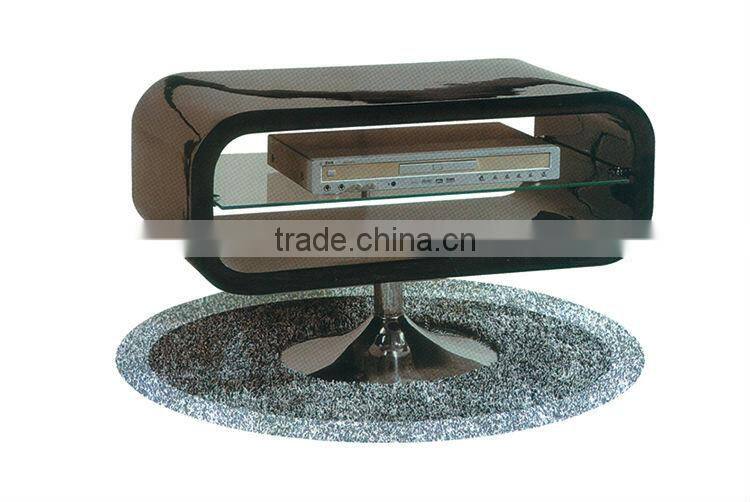 High glossy painted glass lcd TV stand
