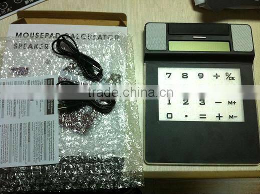 calculator mouse pad with usb hub and speaker