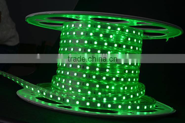 2016 hot sale copper wire 110V 220V interior decoration 30 led 3m flexible flat 5050 smd led light strip with CE ROHS