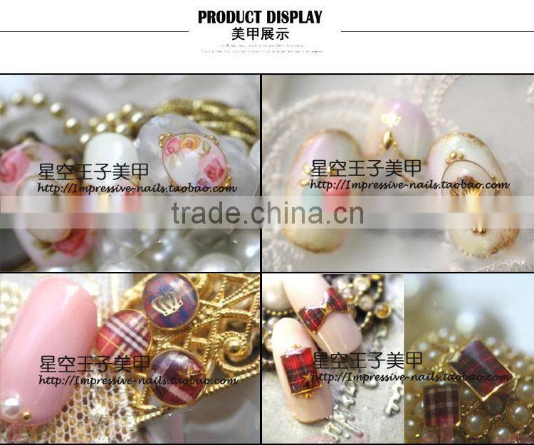 Gel nail polish nail art metal sticker 2015 fashion style different shaped metal studs ZX:R877