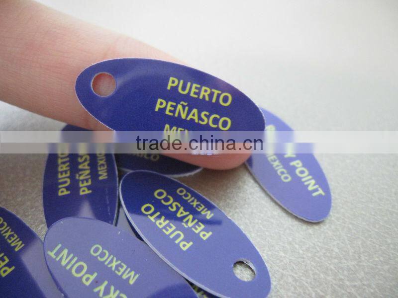 clothing tag pantone plastic luggage tag(M-PT291)