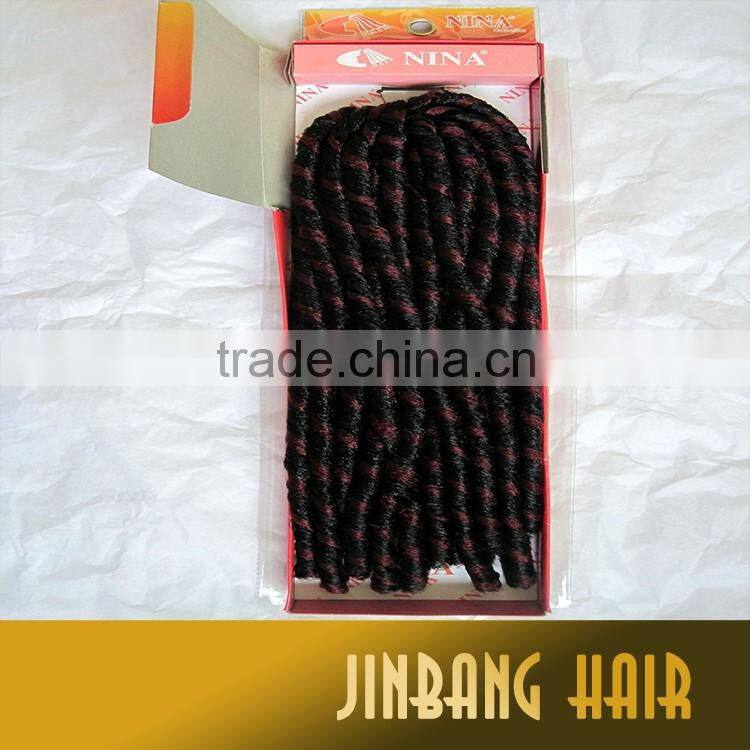 14'' 85g NINA Softex Dread Lock Braid Synthetic Jumbo Braids, Synthetic High Quality Softex Dread Braid Hair