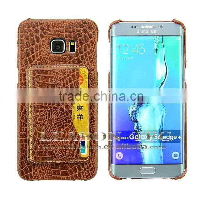 china wholesale for samsung galaxy s6 edge case, back leather cell phone case
