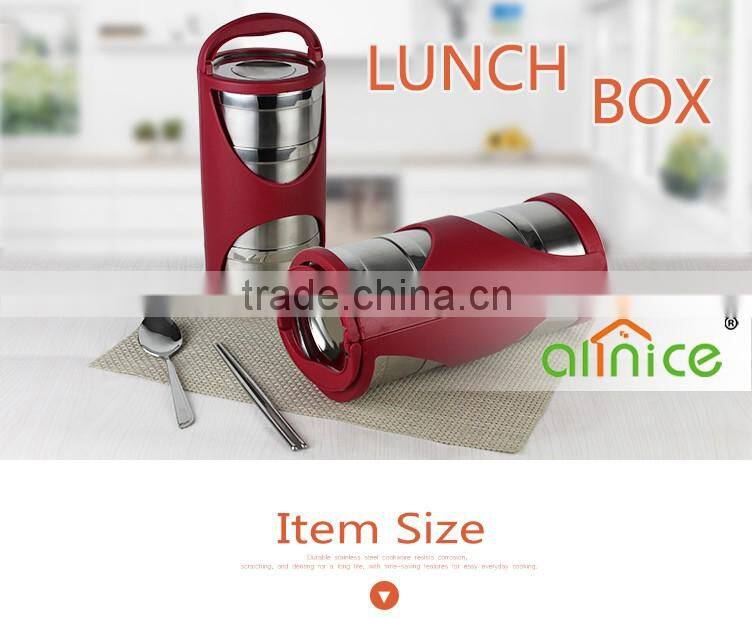 handle large capacity food warmer stainless steel food lunch carrier/food container
