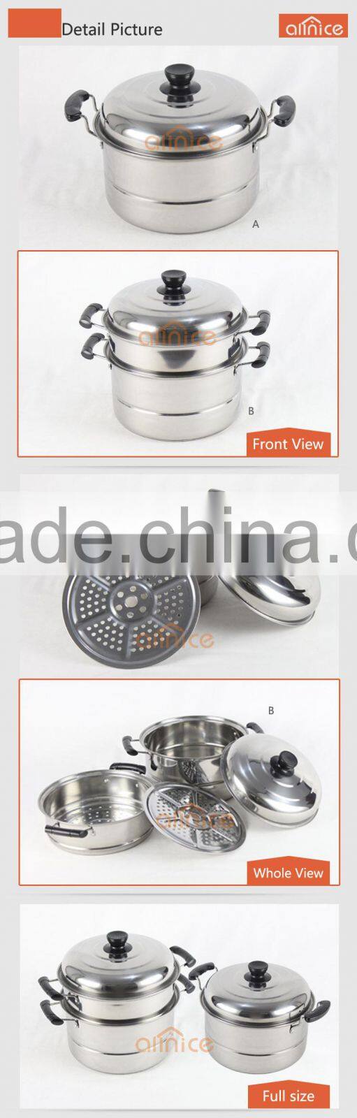 Kitchen Implements Multifunctional stainless steel cookware steamer pots