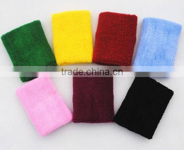 quick-drying sweat absorbing polyester cotton wristbands wholesale