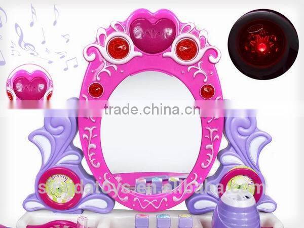 Girls Deluxe Makeup Dressing Table Set with Stool