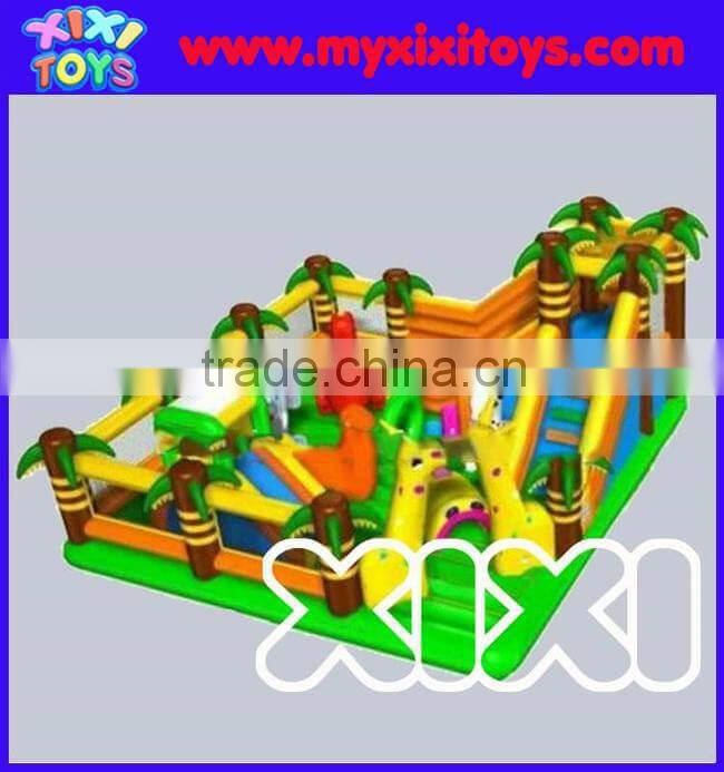 Jungle inflatable playground for kids, giant inflatable fun city for adults