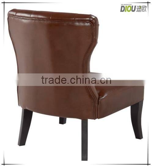 PU material antique wood frame leisure chair with flying wing like back - 2014 new model (DO-6081-1)