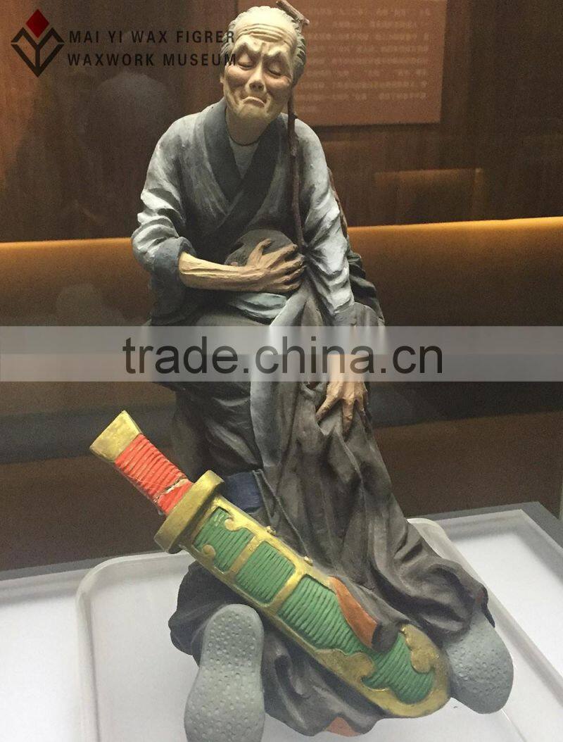 Folk Art Sculpture of Wax Museum Scene Reproduction