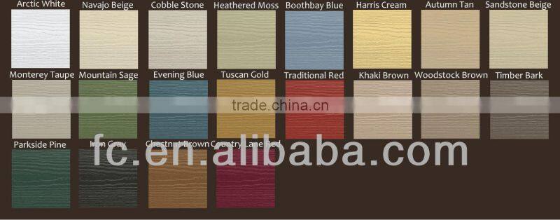 7.5mm thick Smooth and Wood Grain Fiber Cement Weatherboards plank for residential cladding