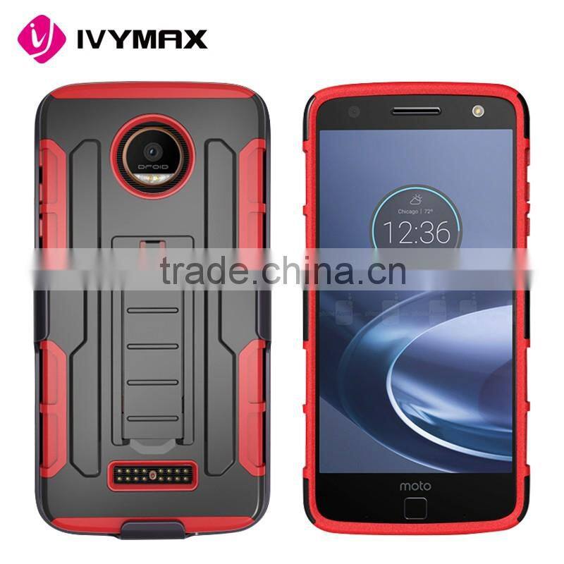 Wholesale importer of chinese goods hybrid holster clip case for motorola moto z droid mobile phone accessories