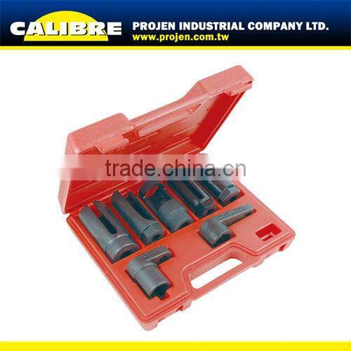 CALIBRE auto tool 7PC 1/2"drive 22, 27, 29mm oxygen sensor socket set