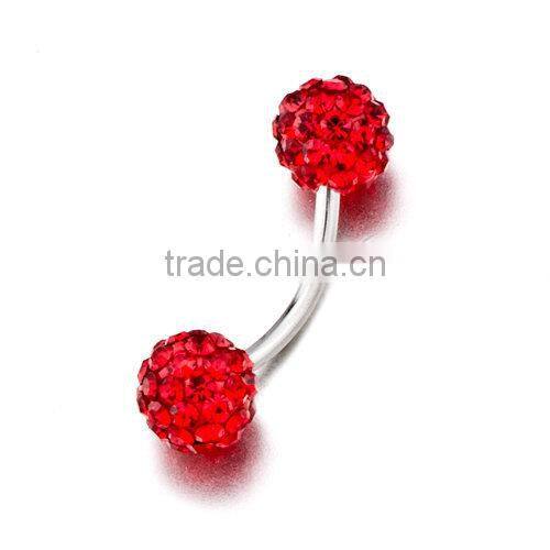 Charming Magnetic Red Full-jewelled Unique Fancy Eyebrow Rings Body Piercing Jewelry