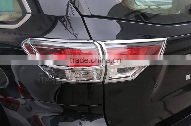 1Pair Car Front Headlight Trim Eye Line Eyebrow Garnish Decorative Cover ABS For Toyota Highlander 2014 2015