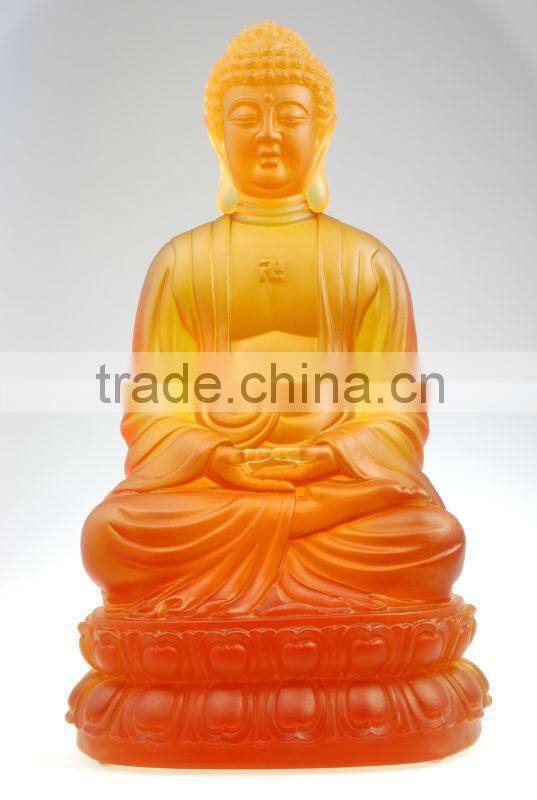 Factory Wholesale Crystal/Jade Transparent Buddha Statue---Good for Happiness