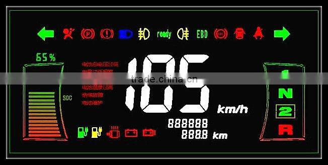 negative VA electric cars lcd display,segment lcd panel display
