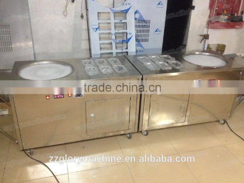 GL-F600 CE approved commercial fried ice cream roll machine