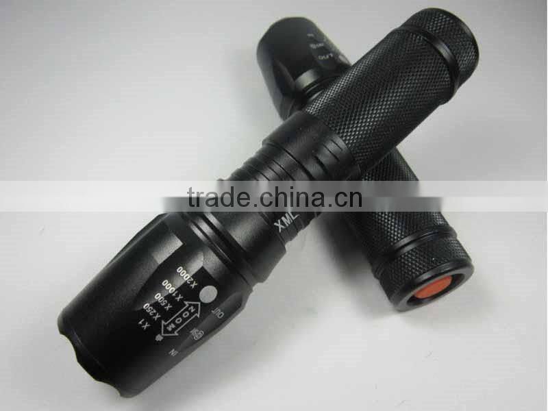 CREET6 zoomable led flashlight 18650 or 3XAAA battery