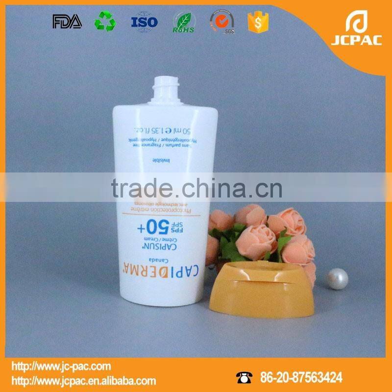 Oval Empty Cosmetic Tube For Sunscreen Packaging