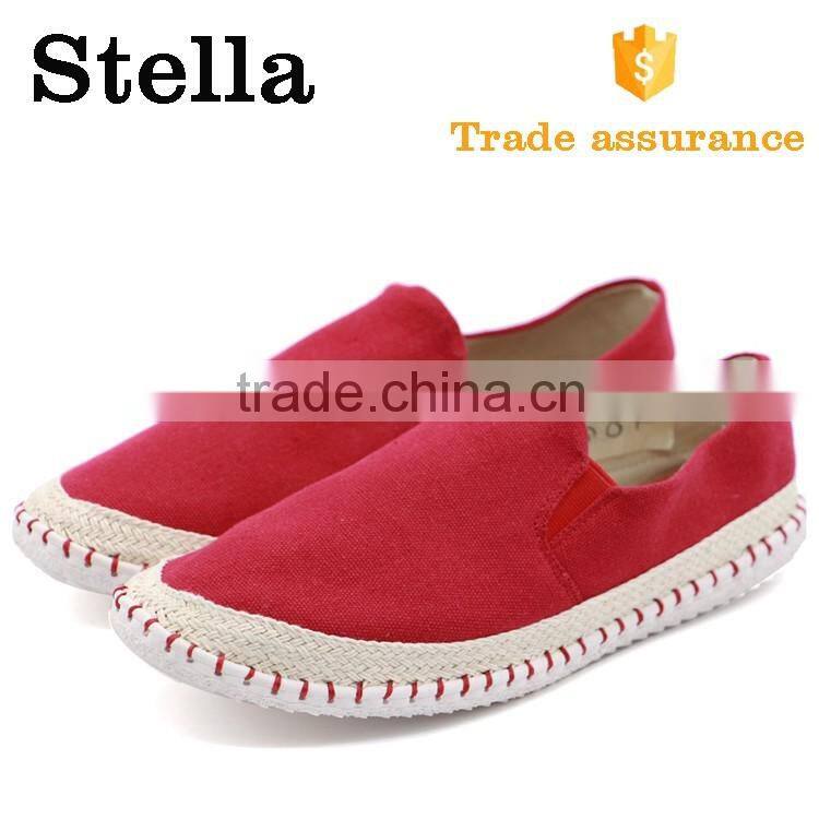 new model casual rubber sole woven cotton welt canvas shoes men